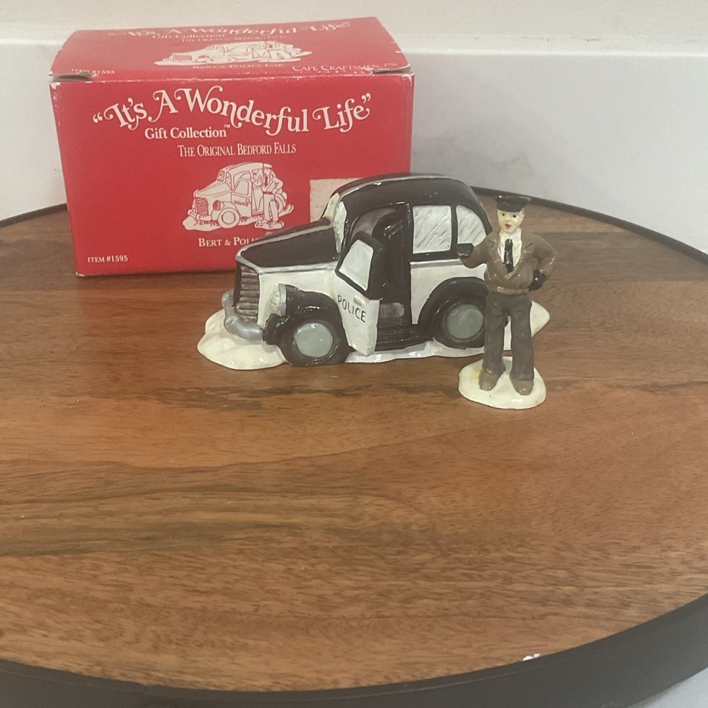 Cape Craftsman It's A Wonderful Life Bert & Police Car #1595 LNIB